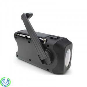 SIGN VEVRADIO MED SOLCELLER, FICKLAMPA OCH POWERBANK, Multifunktionell nödradio med Solceller och 2000mAh Powerbank, Tillbehör, 