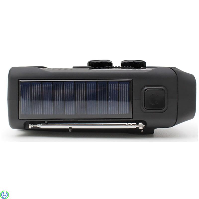 SIGN VEVRADIO MED SOLCELLER, FICKLAMPA OCH POWERBANK, Multifunktionell nödradio med Solceller och 2000mAh Powerbank, Tillbehör, 