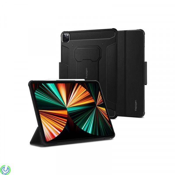 SPIGEN RUGGED ARMOR "PRO" IPAD PRO 12.9 2021 SVART, SPIGEN RUGGED ARMOR "PRO" IPAD PRO 12.9 2021 SVART, iPad Pro 12,9" 5rd Gen, 