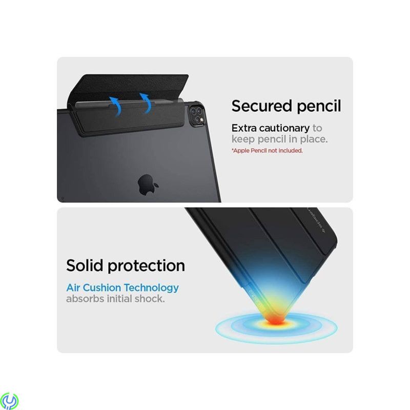 SPIGEN ULTRA HYBRID PRO IPAD PRO 12.9 2021 SVART, Ultra Hybrid Pro-fodralet ger ett gediget skydd på högsta nivå


, iPad Pro