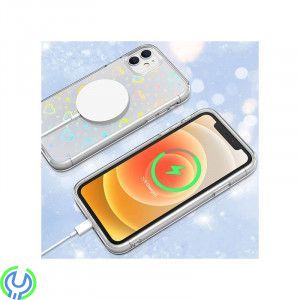 IPHONE 11 skal Luminous Hearts genomskinligt, iPhone 11 skal Luminous Hearts genomskinligt Stötsäkert skyddande, iPhone 11 model