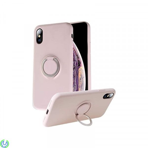 Mjuk silikonfodral för iPhone XR, Rosa, 











Mjuk silikonfodral för iPhone XR med stand magnetisk ring hållar
