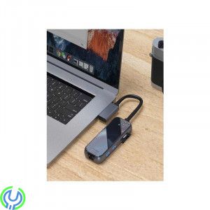 Baseus Type-C Multifunctional HUB Adapter 8-i-1 Svart, Hub USB-C med 2 USB 3.0, 2 HDMI, 1 RJ45, Adapter, , Baseus