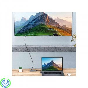 Baseus Type-C Multifunctional HUB Adapter 8-i-1 Svart, Hub USB-C med 2 USB 3.0, 2 HDMI, 1 RJ45, Adapter, , Baseus