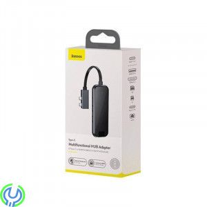 Baseus Type-C Multifunctional HUB Adapter 8-i-1 Svart, Hub USB-C med 2 USB 3.0, 2 HDMI, 1 RJ45, Adapter, , Baseus