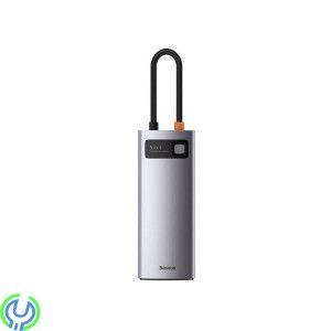 Baseus Metal Gleam Series 5-i-1 Multifunktionell USB-C HDMI, Typ-C HUB Dockningsstation - Grå, Adapter, , Baseus