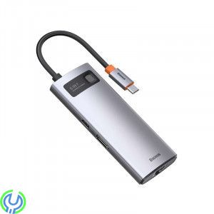 Baseus Metal Gleam Series 6-i-1 hubb 3xUSB 3.0, HDMI, USB-hubb, 3xUSB 3.0, HDMI, 100W PD och nätverk, Adapter, , Baseus