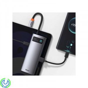 Baseus Metal Gleam Series 6-i-1 hubb 3xUSB 3.0, HDMI, USB-hubb, 3xUSB 3.0, HDMI, 100W PD och nätverk, Adapter, , Baseus