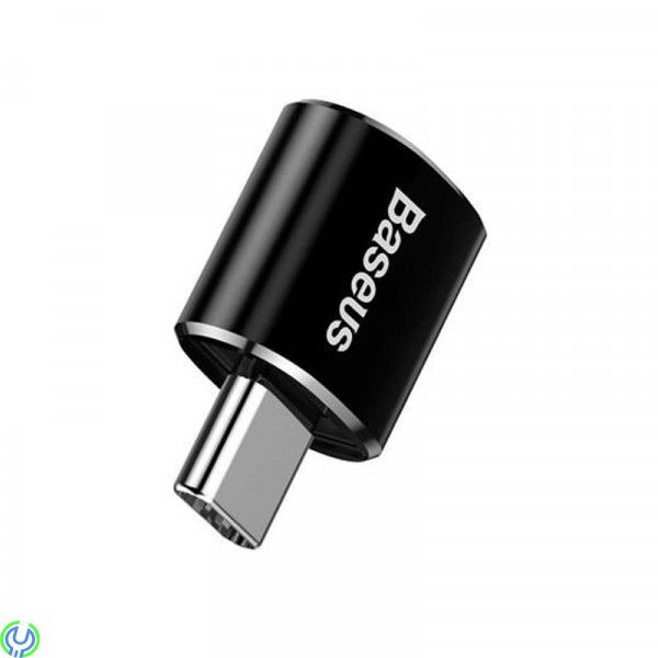 Baseus USB hane till typ-C hona adapter omvandlare svart, Baseus Mini USB female to Type-C male adapter converter, Adapter, , Ba