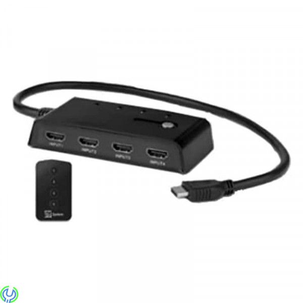 HDMI Switch Med FjärrKontroll - (4 Ingång - 1 Utgång), HDMI Switch Med FjärrKontroll - (4 Ingång - 1 Utgång), Ljud & bild, , Tel