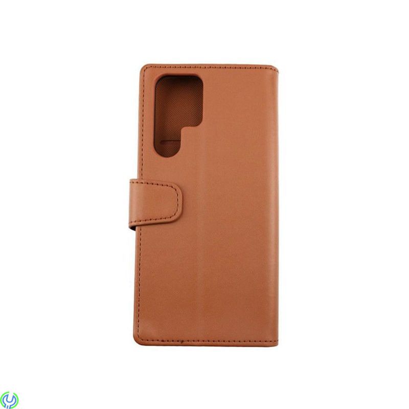 Plånboksfodral för Galaxy S22 Ultra - Brun, RV Plånboksfodral med Extra kort plats för Galaxy S22 Ultra-Brun, Galaxy S22 Ultra, 