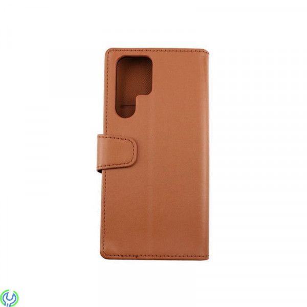 Plånboksfodral för Galaxy S22 Ultra - Brun, RV Plånboksfodral med Extra kort plats för Galaxy S22 Ultra-Brun, Galaxy S22 Ultra, 