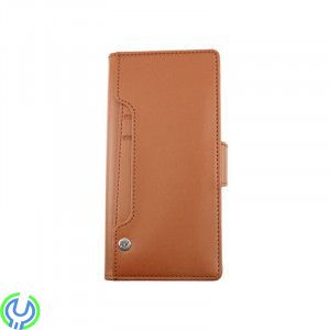 Plånboksfodral för Galaxy S22 Ultra - Brun, RV Plånboksfodral med Extra kort plats för Galaxy S22 Ultra-Brun, Galaxy S22 Ultra, 