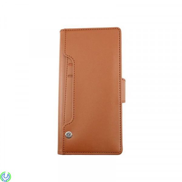 Plånboksfodral för Galaxy S22 Ultra - Brun, RV Plånboksfodral med Extra kort plats för Galaxy S22 Ultra-Brun, Galaxy S22 Ultra, 