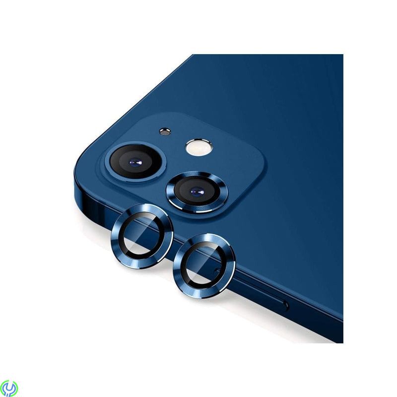 iPhone 11/12/12 Mini Kameralinsskydd Aluminum Alloy- Blå, iPhone 11/12/12 Mini Kameralinsskydd Aluminum Alloy(2 Pcs) - Blå, iPho