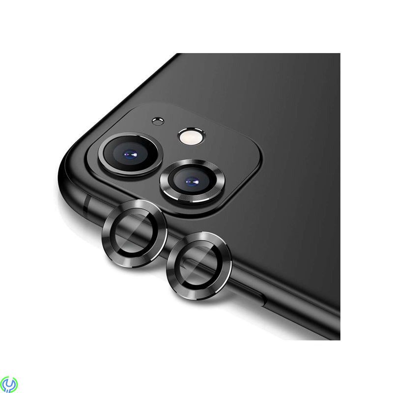iPhone 11/12/12 Mini Kameralinsskydd Aluminum Alloy(2 Pcs) - Svart, iPhone 11/12/12 Mini Kameralinsskydd Aluminum Alloy(2 Pcs) -