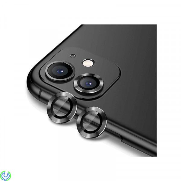 iPhone 11/12/12 Mini Kameralinsskydd Aluminum Alloy(2 Pcs) - Svart, iPhone 11/12/12 Mini Kameralinsskydd Aluminum Alloy(2 Pcs) -