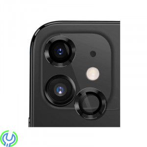 iPhone 11/12/12 Mini Kameralinsskydd Aluminum Alloy(2 Pcs) - Svart, iPhone 11/12/12 Mini Kameralinsskydd Aluminum Alloy(2 Pcs) -