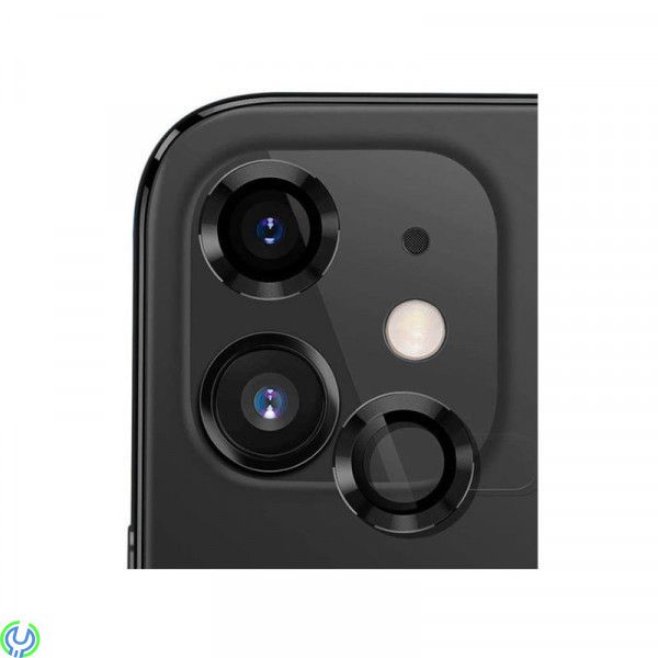 iPhone 11/12/12 Mini Kameralinsskydd Aluminum Alloy(2 Pcs) - Svart, iPhone 11/12/12 Mini Kameralinsskydd Aluminum Alloy(2 Pcs) -