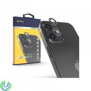 iPhone 11/12/12 Mini Kameralinsskydd Aluminum Alloy(2 Pcs) - Svart, iPhone 11/12/12 Mini Kameralinsskydd Aluminum Alloy(2 Pcs) -