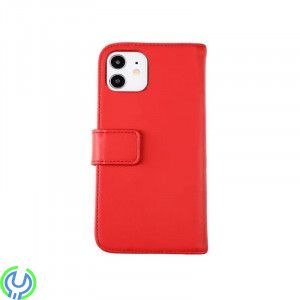 RV Läderplånboksfodral - iPhone 11 - Röd, RV Plånbok i äkta läder för iPhone 11 Röd, iPhone 11, , RVELON