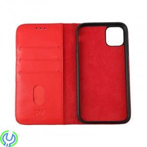 RV Läderplånboksfodral - iPhone 11 - Röd, RV Plånbok i äkta läder för iPhone 11 Röd, iPhone 11, , RVELON