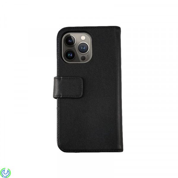 RV Plånboksfodral i äkta läder för iPhone 14 Pro Max Svart, Plånboksfodral i äkta läder., iPhone 14 modeller, , RVELON