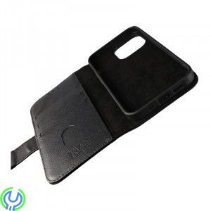 RV Plånboksfodral i äkta läder för iPhone 14 Pro  Svart, iPhone 14 Pro Plånboksfodral i äkta läder., iPhone 14 modeller, , RVELO