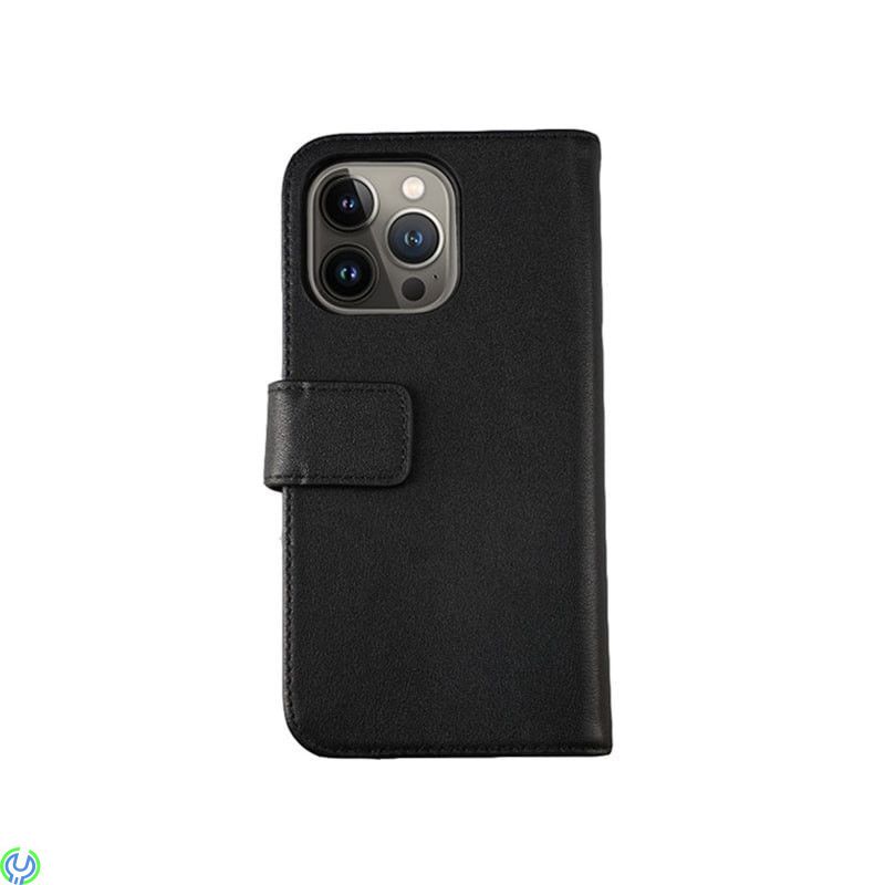 RV Plånboksfodral i äkta läder för iPhone 14 Pro  Svart, iPhone 14 Pro Plånboksfodral i äkta läder., iPhone 14 modeller, , RVELO
