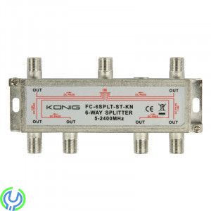 König 6-vägs satellit F-splitter, König 6-vägs satellit F-splitter


, Fördelare, , König