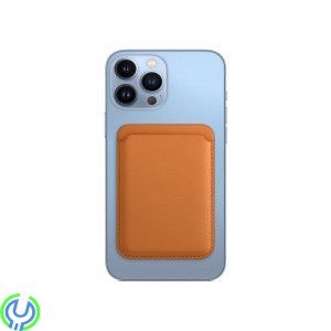 iPhone 12/13/14 plånbok i läder med MagSafe, brun, Eleganta iPhone-plånbok i läder., iPhone 15 modeller, , Retal