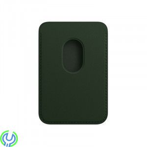 iPhone 12/13/14 plånbok i läder med MagSafe, Grön, Eleganta iPhone-plånbok i läder., iPhone 15 modeller, , Retal