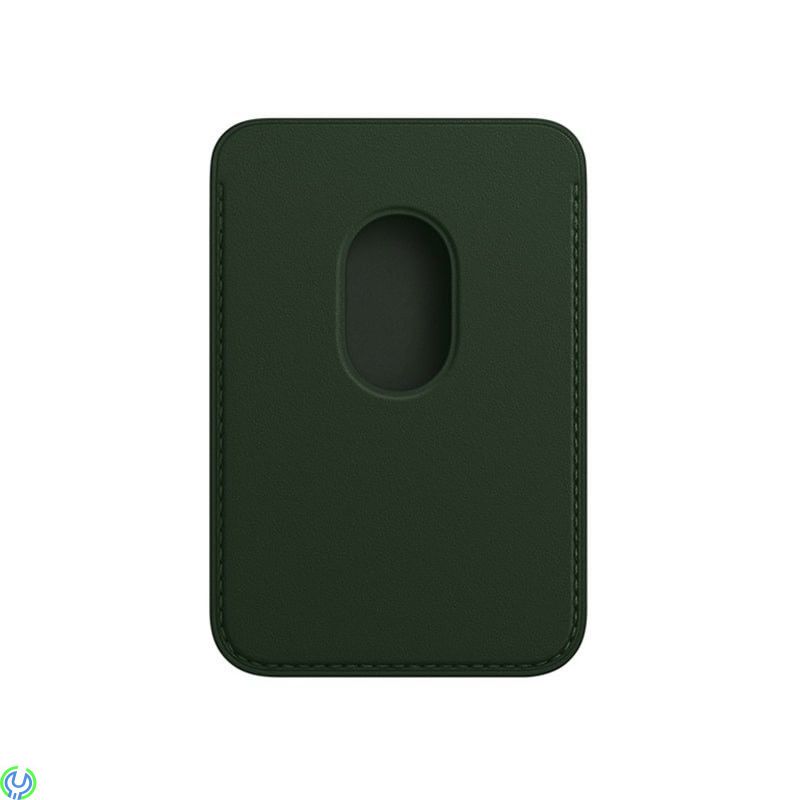 iPhone 12/13/14 plånbok i läder med MagSafe, Grön, Eleganta iPhone-plånbok i läder., iPhone 15 modeller, , Retal