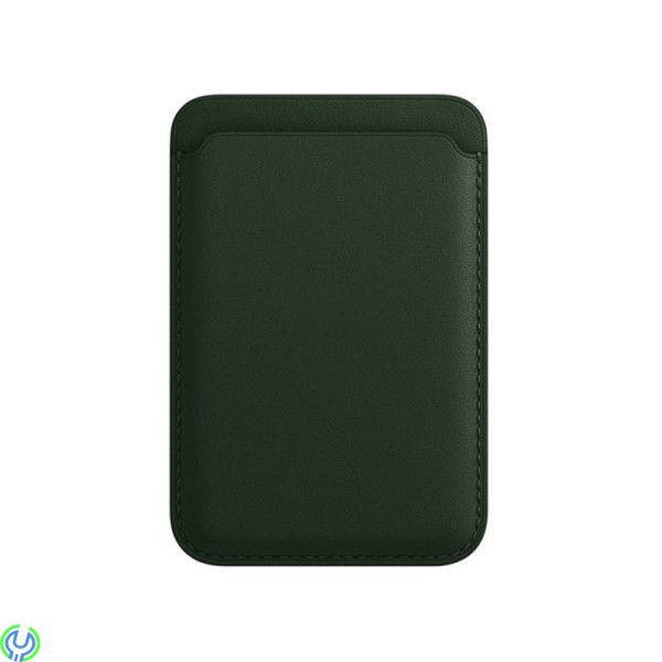 iPhone 12/13/14 plånbok i läder med MagSafe, Grön, Eleganta iPhone-plånbok i läder., iPhone 15 modeller, , Retal