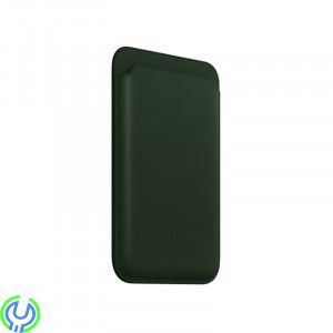 iPhone 12/13/14 plånbok i läder med MagSafe, Grön, Eleganta iPhone-plånbok i läder., iPhone 15 modeller, , Retal