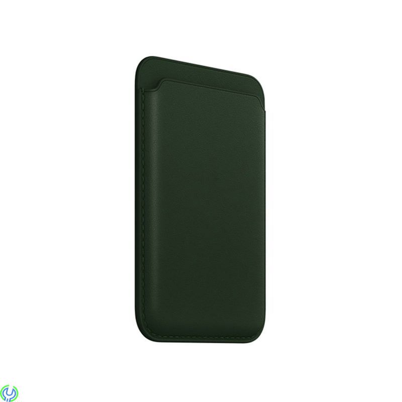 iPhone 12/13/14 plånbok i läder med MagSafe, Grön, Eleganta iPhone-plånbok i läder., iPhone 15 modeller, , Retal