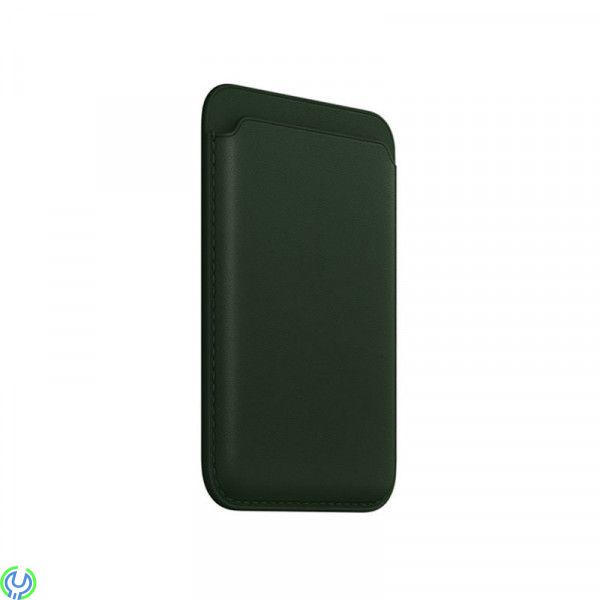 iPhone 12/13/14 plånbok i läder med MagSafe, Grön, Eleganta iPhone-plånbok i läder., iPhone 15 modeller, , Retal