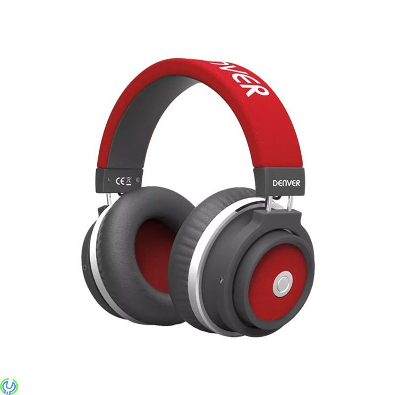 Denver BTH-250 Trådlöst Bluetooth Headset - Röd, Njut av upp till 6 timmars trådlöst ljud med Denver BTH-250, On-Ear Hörlurar, ,