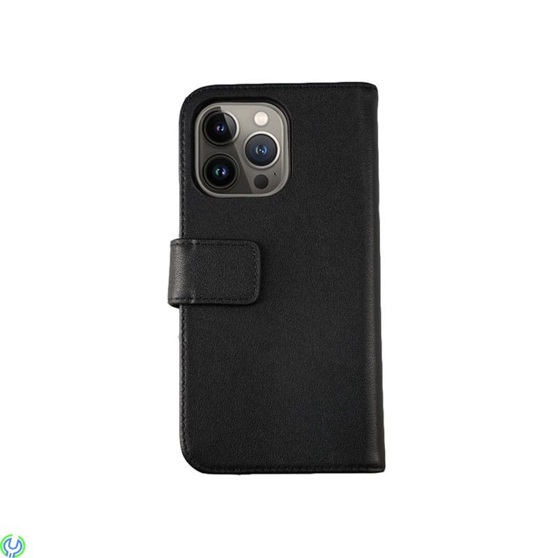 iPhone 12/12 Pro Plånboksfodral Genuint Läder RV - Svart, iPhone 12/12 Pro Plånboksfodral Genuint Läder RV - Svart, iPhone 13 mo