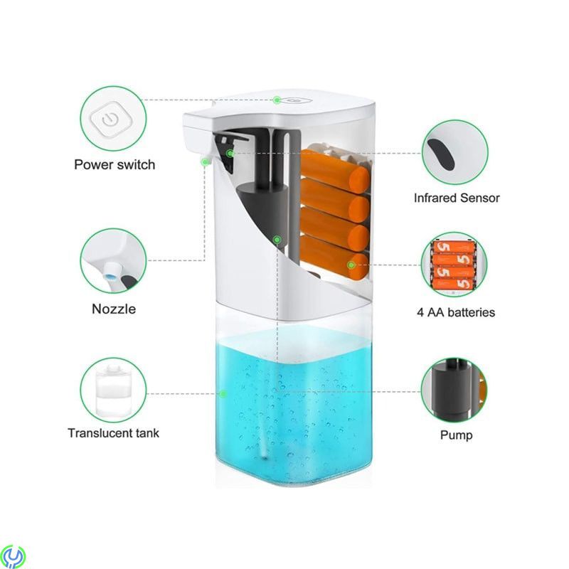 Touchless Hands Free Sanitizer Liquid Electric, Automatisk alkoholsprayinduktion, beröringsfri handdesinfektionsmaskin för badru