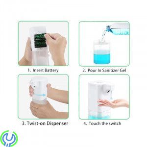 Touchless Hands Free Sanitizer Liquid Electric, Automatisk alkoholsprayinduktion, beröringsfri handdesinfektionsmaskin för badru