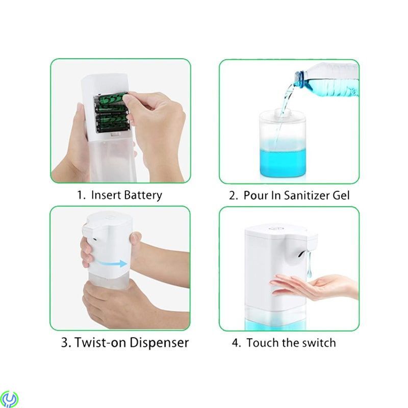 Touchless Hands Free Sanitizer Liquid Electric, Automatisk alkoholsprayinduktion, beröringsfri handdesinfektionsmaskin för badru