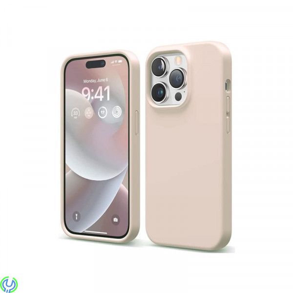 iPhone 14 Pro Max Silikonskal - Sand Rosa, Silikonskal med en sömlös design., iPhone 14 modeller, , RVELON