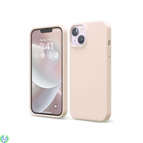 iPhone 14 Plus Silikonskal - Sand Rosa, Silikonskal med en sömlös design., iPhone 14 modeller, , RVELON
