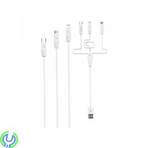 3 in 1 Snabbladdningskabel, Vit, Snabbladdningskabel 3-i-1 för Lightning / Micro USB / Type-C aka USB-C 1m , Lightning, , Elgruv