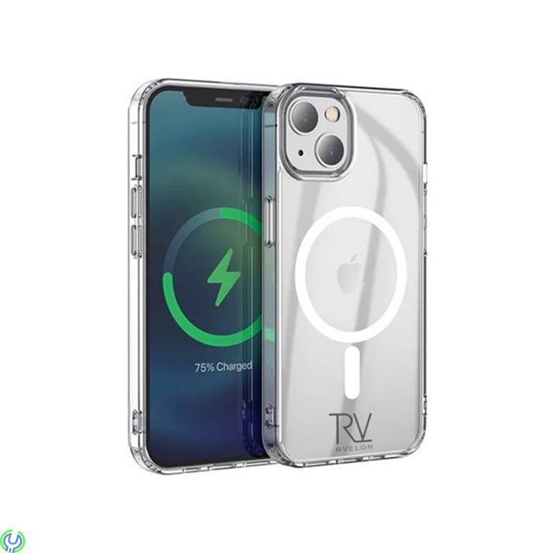 iPhone 14 Stöttåligt Skal Rvelon MagSafe - Transparent, Stötsäkert skal Transparent., iPhone 14 modeller, , RVELON