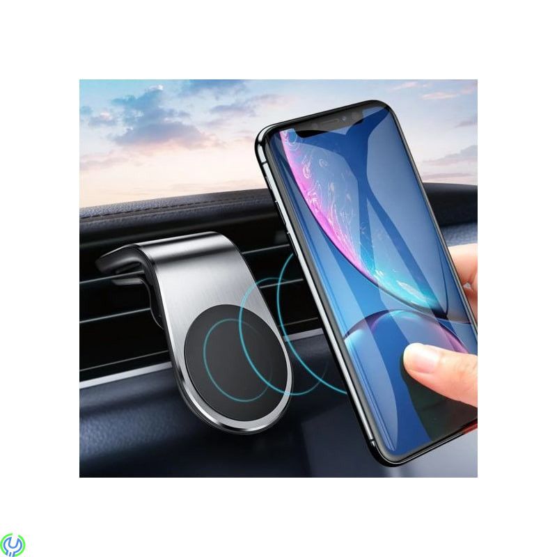 Magnetisk Mobilhållare för Ventilationsgaller, Silver, magnetisk mobilhållare med klämma till bilfläkten., MellandagsRea, , Elgr