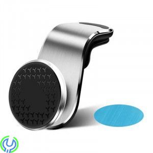Magnetisk Mobilhållare för Ventilationsgaller, Silver, magnetisk mobilhållare med klämma till bilfläkten., MellandagsRea, , Elgr