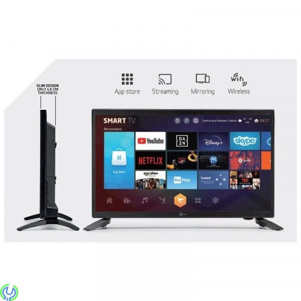 19 tum Smart Tv Telesystem 12v  Android Till Husbil, Inbyggd marksänd /satellit (DVB-T2/DVB-S2) 12/230V, 12 Volt TV, , Telesyste