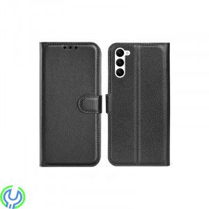 Samsung S23 Plus 5G Plånboksfodral med Stativ - Svart, Stöttåligt mobilskal till Samsung Galaxy S23 Plus 5G., Galaxy S23 Plus, ,